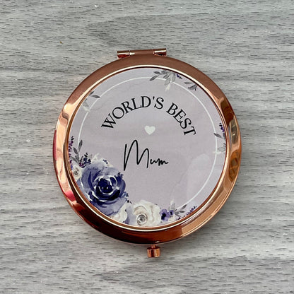 Personalised Compact Mirror | Mother’s Day Gift | Personalised Gift for Her | Personalised Mirror