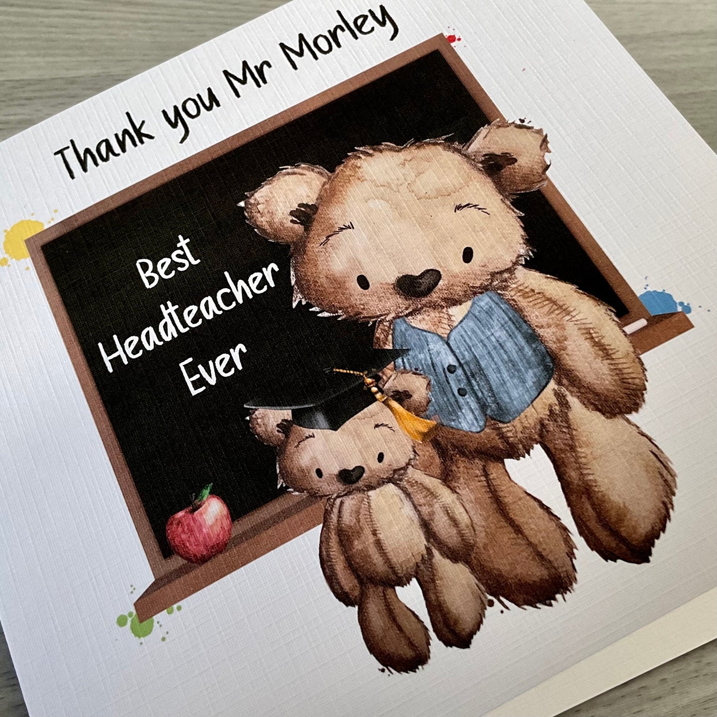 Teacher Gift | Personalised Teacher Card | Teacher Thank you | Headteacher Gift