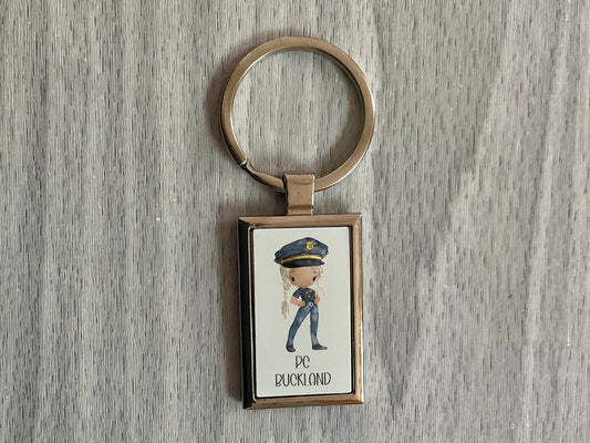 Personalised Police Gift | Police Keyring | Police Inspector Gift | Personalised Keyring