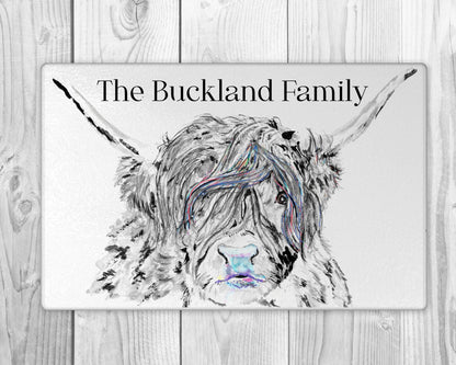 Highland Cattle Gift | Highland Cow Chopping Board | Highland Cattle Wedding Gift