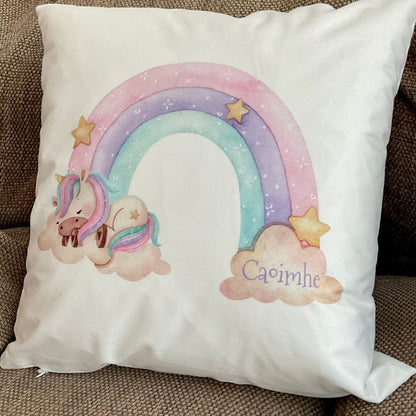 Personalised Unicorn Cushion | Nursery Decor | Personalised New Baby Gift | Baby Girl