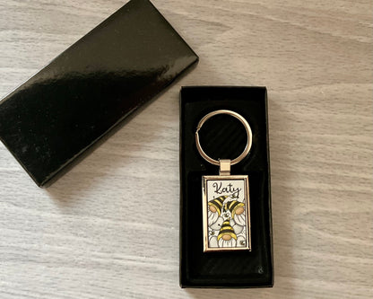 Bee Gonk Keyring | Bee Keyring | Personalised Gonk | Personalised Bee