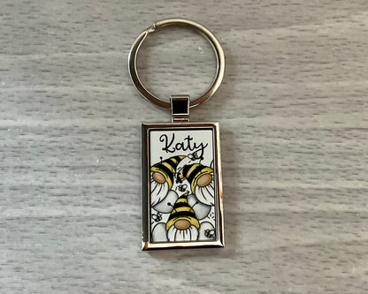 Bee Gonk Keyring | Bee Keyring | Personalised Gonk | Personalised Bee