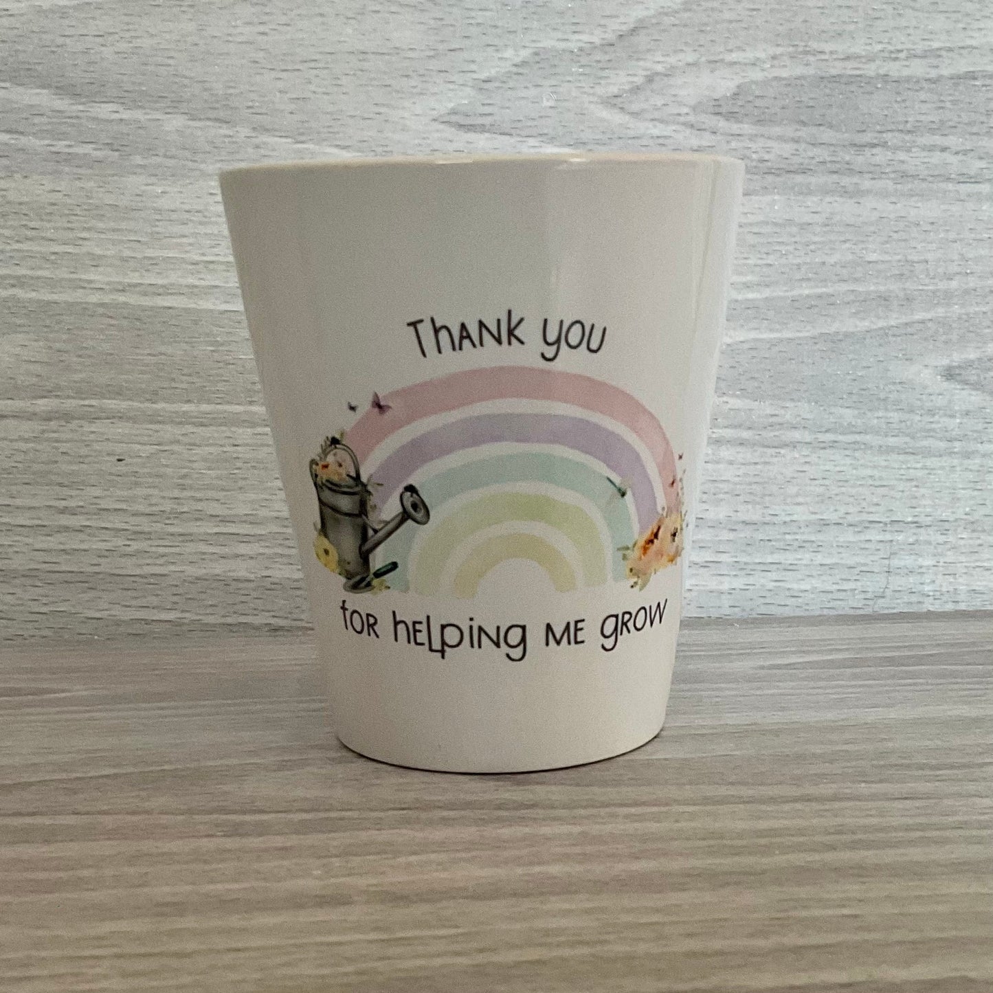 Personalised Teacher Gift | Gardening Plant Pot | Rainbow Teacher Thank you | Headteacher Gift