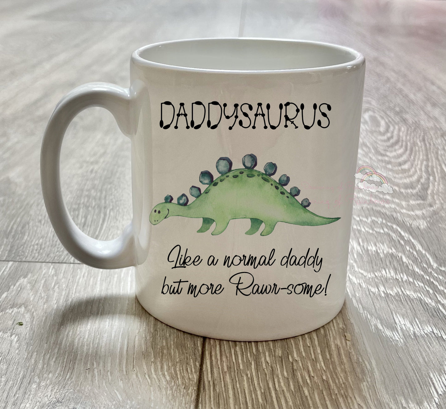 Daddysaurus Personalised Mugs | Unclesaurus and Auntiesaurus personalised mugs | Dinosaur Mug | Daddysaurus and Mummysaurus Mug