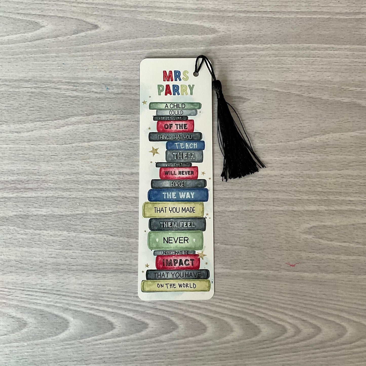 Personalised Teacher Gift | Personalised Bookmark | Teacher Bookmark | Teacher Thank you