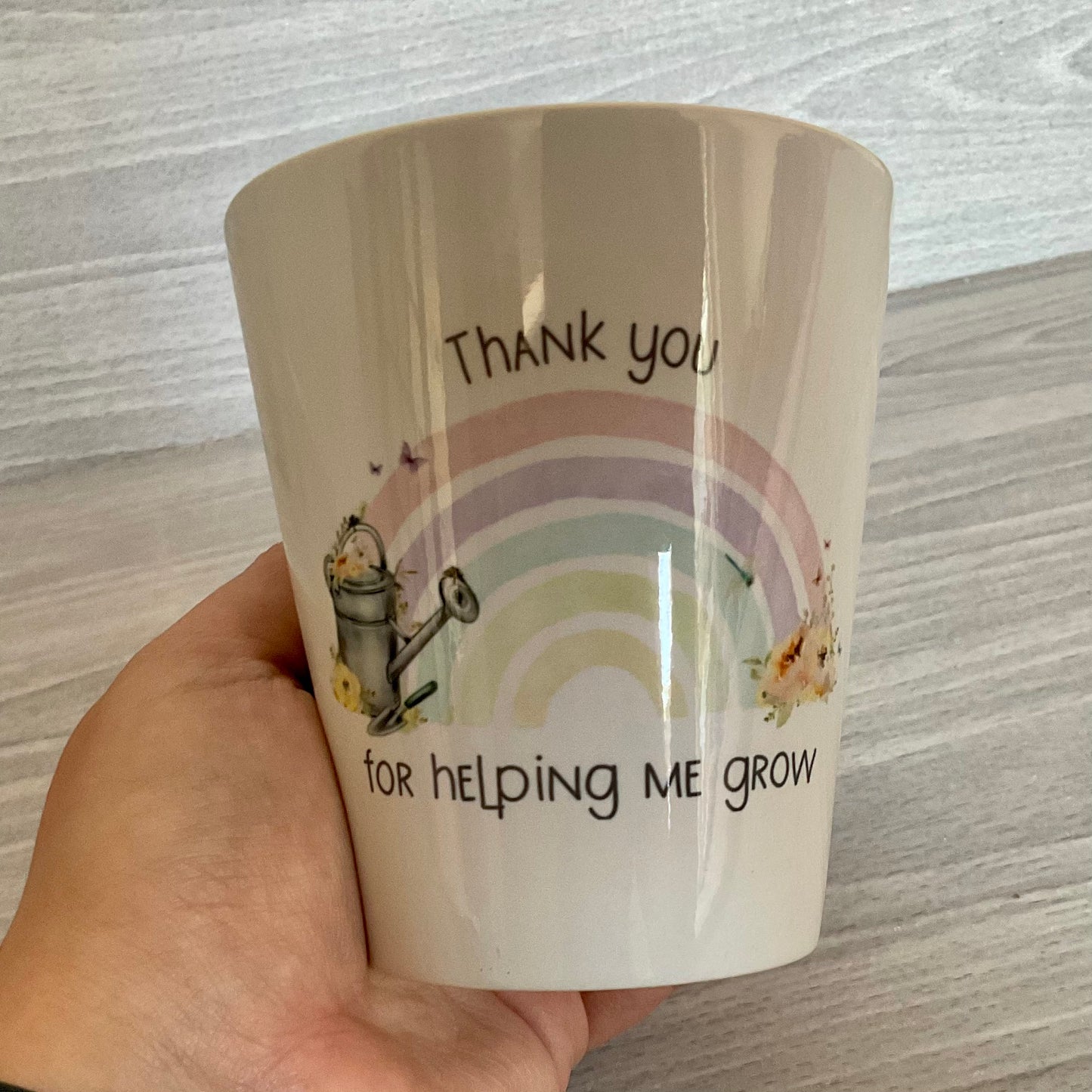 Personalised Teacher Gift | Gardening Plant Pot | Rainbow Teacher Thank you | Headteacher Gift