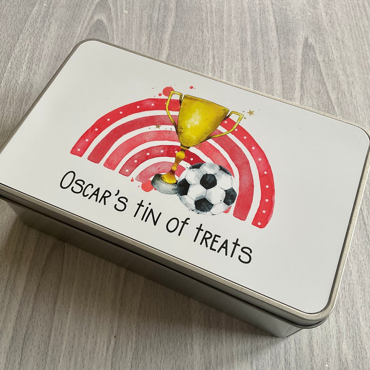 Personalised Football Treat Tin | Football Gift