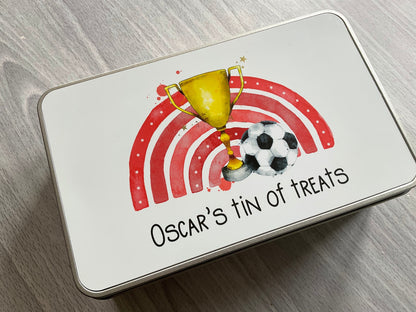 Personalised Football Treat Tin | Football Gift