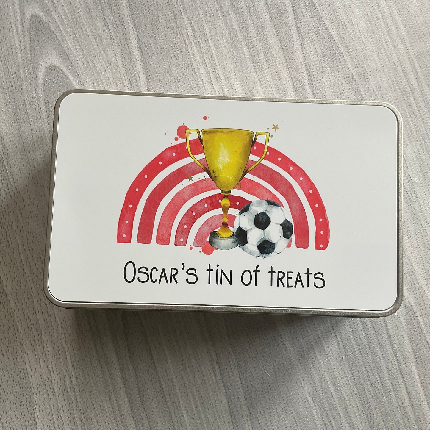 Personalised Football Treat Tin | Football Gift