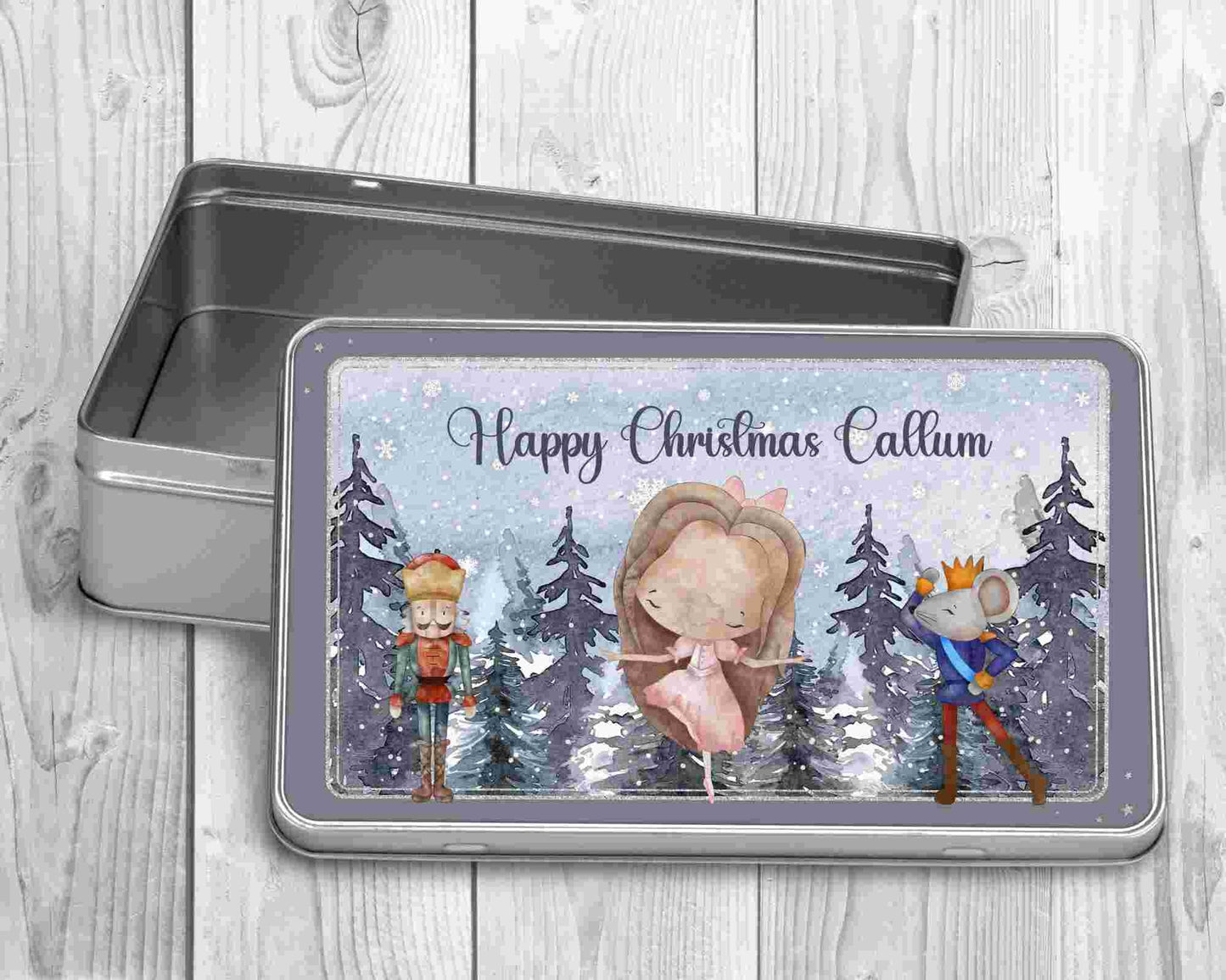 Personalised Christmas Treat Tin | Christmas Sweet Tin | Christmas Gift | Personalised Nutcracker Tin