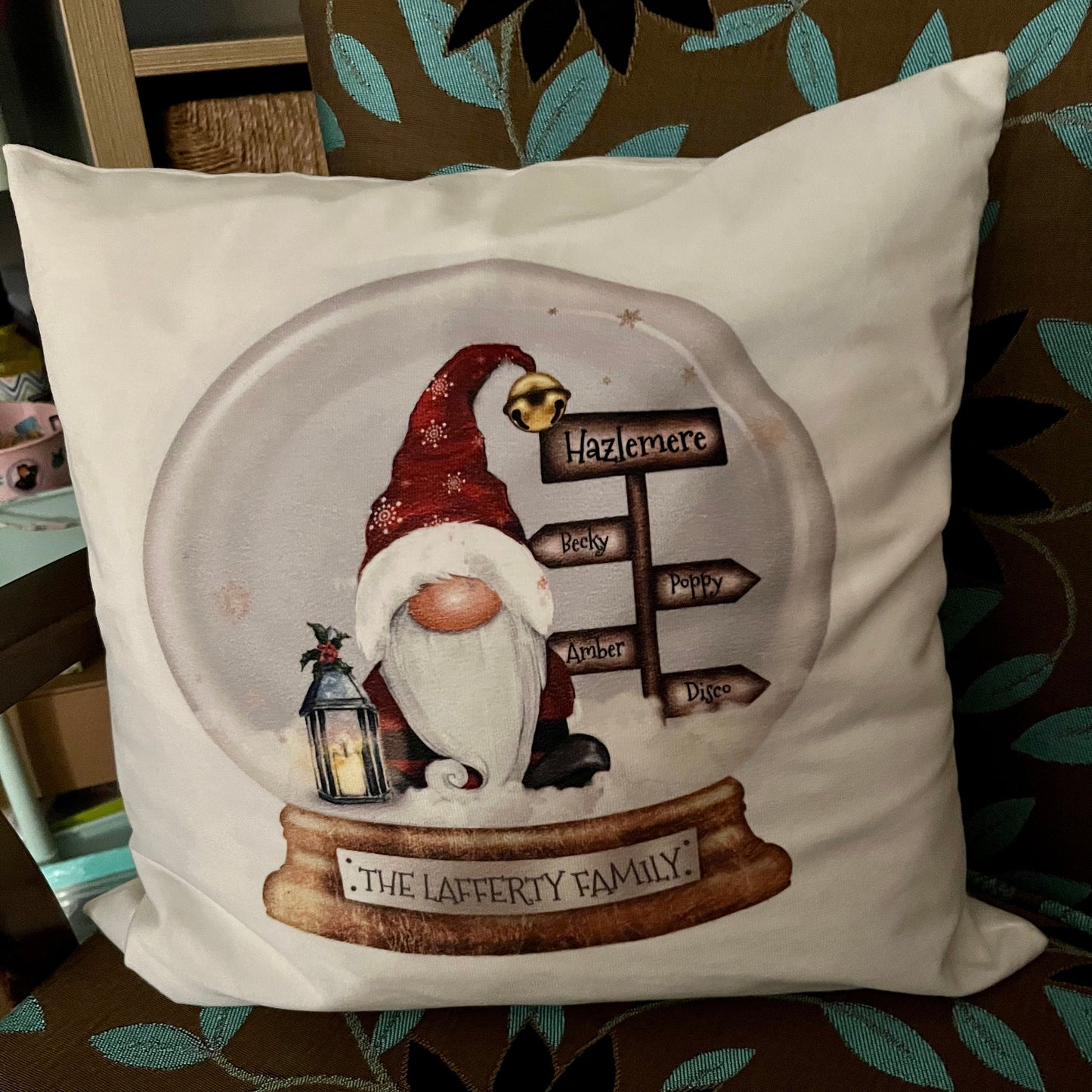 Personalised Christmas Cushion | Personalised Gonk Cushion | Christmas Decor | Gonk Family