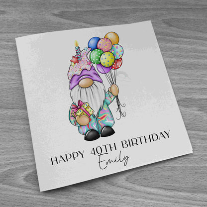 Personalised Birthday Card | Personalised Gift | Personalised Gonk Card | Gonk Birthday