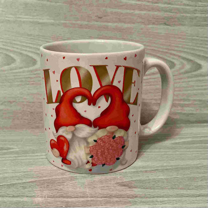 Valentine Gonk Mug | Personalised Valentine Mug | Valentine's Gift | Galentine Gift | Heart Gonk