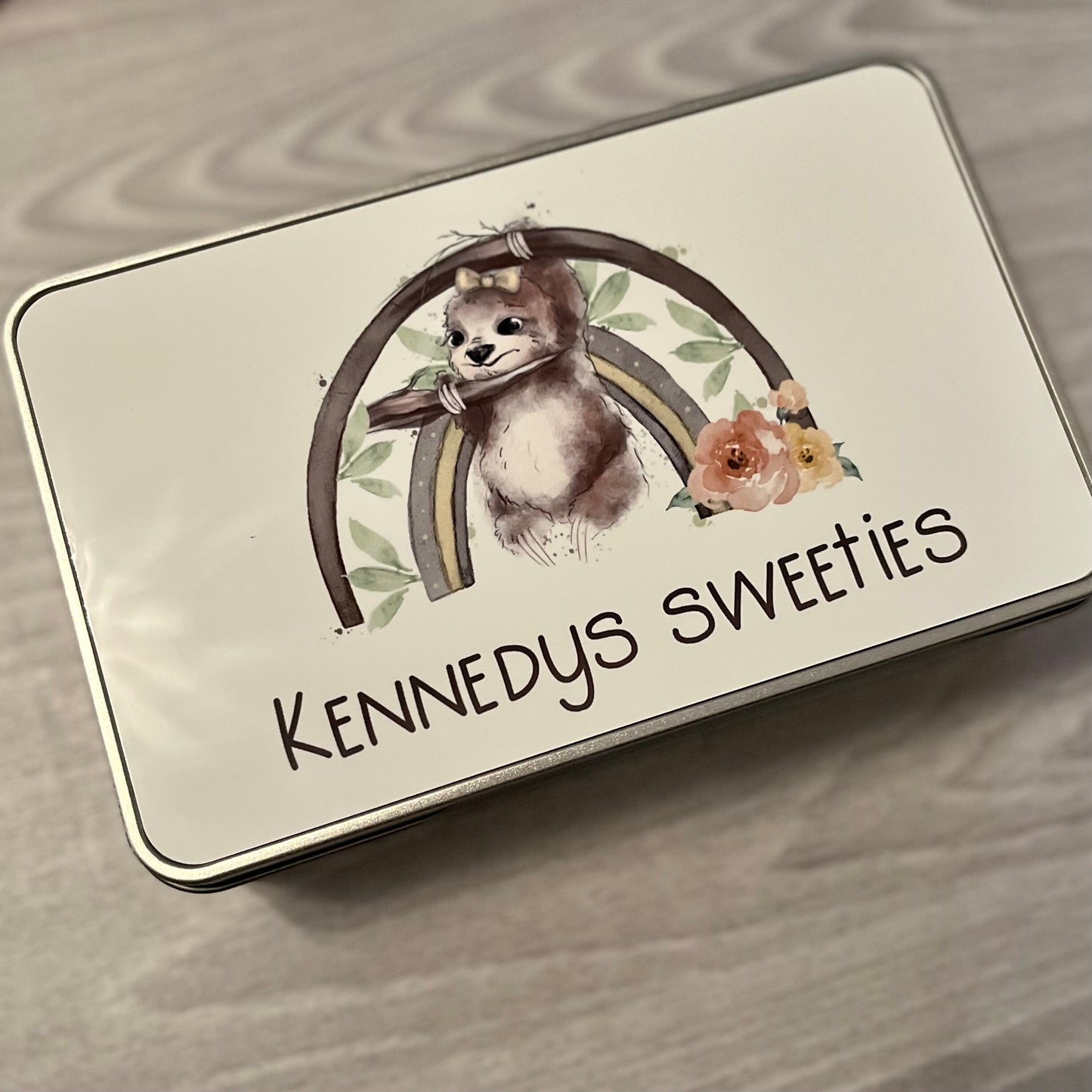 Personalised Sloth Treat Tin | Sloth Gift