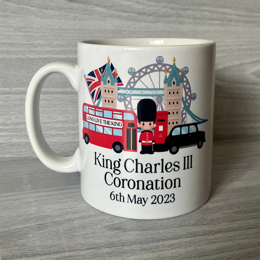 King Charles III Coronation Mug and Coaster | Coronation Street Party | Afternoon Tea Set