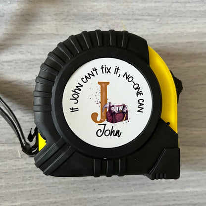 Personalised Tape Measure | Personalised Fathers Day Gift | Daddy Can Fix It